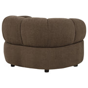 Casarin Fabric Channel-Back Accent Chair Brown - 511253
