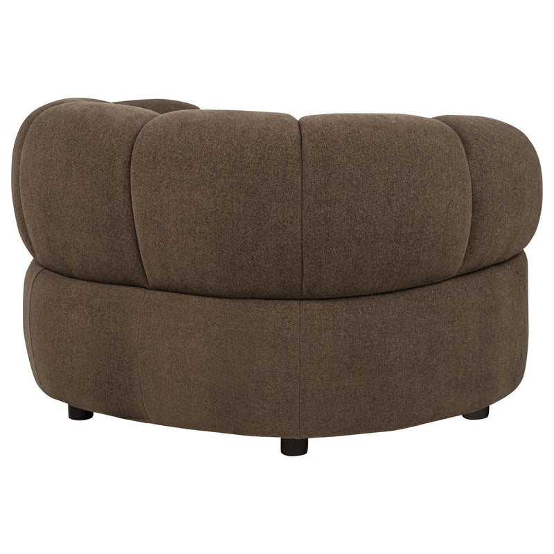 Casarin Fabric Channel-Back Accent Chair Brown - 511253
