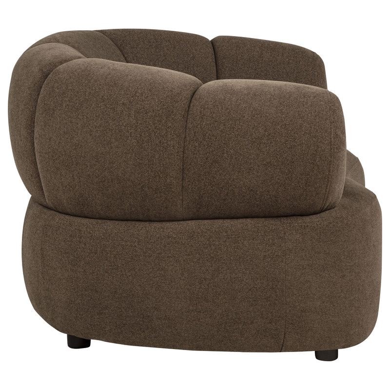 Casarin Fabric Channel-Back Accent Chair Brown - 511253