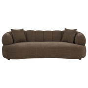 Casarin Fabric Channel-Back Sofa Brown - 511251