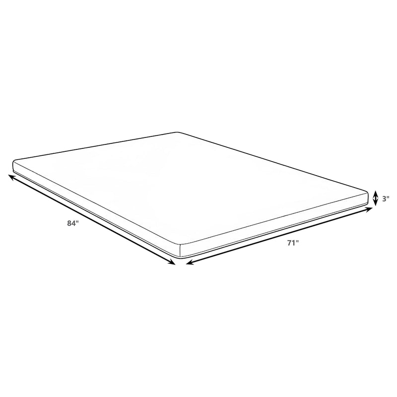 Cascade 3-inch California King Cool Memory Foam Mattress Topper - 350419KW