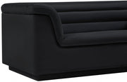 Cascade 72" Velvet Upholstered Fabric Upholstered Loveseat in Black - 192Black-L