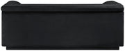 Cascade 72" Velvet Upholstered Fabric Upholstered Loveseat in Black - 192Black-L