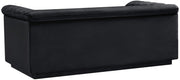 Cascade 72" Velvet Upholstered Fabric Upholstered Loveseat in Black - 192Black-L