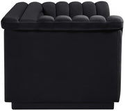 Cascade 72" Velvet Upholstered Fabric Upholstered Loveseat in Black - 192Black-L
