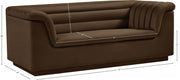 Cascade 72" Velvet Upholstered Fabric Upholstered Loveseat in Brown - 192Brown-L