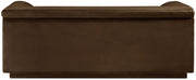 Cascade 72" Velvet Upholstered Fabric Upholstered Loveseat in Brown - 192Brown-L