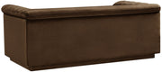 Cascade 72" Velvet Upholstered Fabric Upholstered Loveseat in Brown - 192Brown-L