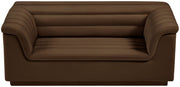 Cascade 72" Velvet Upholstered Fabric Upholstered Loveseat in Brown - 192Brown-L