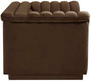 Cascade 72" Velvet Upholstered Fabric Upholstered Loveseat in Brown - 192Brown-L