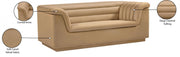 Cascade 72" Velvet Upholstered Fabric Upholstered Loveseat in Camel - 192Camel-L