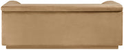 Cascade 72" Velvet Upholstered Fabric Upholstered Loveseat in Camel - 192Camel-L