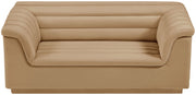 Cascade 72" Velvet Upholstered Fabric Upholstered Loveseat in Camel - 192Camel-L