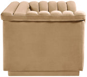 Cascade 72" Velvet Upholstered Fabric Upholstered Loveseat in Camel - 192Camel-L