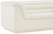 Cascade 72" Velvet Upholstered Fabric Upholstered Loveseat in Cream - 192Cream-L