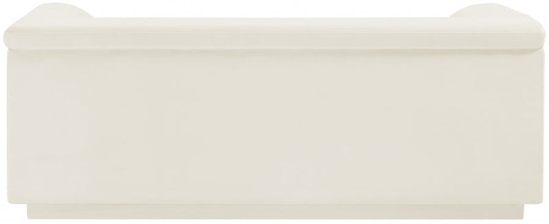 Cascade 72" Velvet Upholstered Fabric Upholstered Loveseat in Cream - 192Cream-L