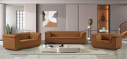 Cascade 72" Velvet Upholstered Fabric Upholstered Loveseat in Saddle - 192Saddle-L