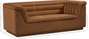 Cascade 72" Velvet Upholstered Fabric Upholstered Loveseat in Saddle - 192Saddle-L