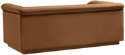 Cascade 72" Velvet Upholstered Fabric Upholstered Loveseat in Saddle - 192Saddle-L