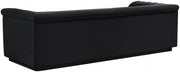 Cascade 94" Velvet Upholstered Fabric Upholstered Sofa in Black - 192Black-S