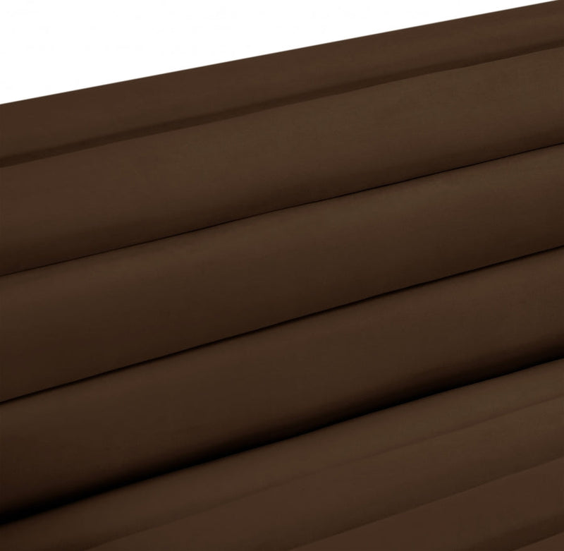 Cascade 94" Velvet Upholstered Fabric Upholstered Sofa in Brown - 192Brown-S