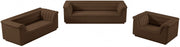 Cascade 94" Velvet Upholstered Fabric Upholstered Sofa in Brown - 192Brown-S