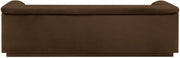 Cascade 94" Velvet Upholstered Fabric Upholstered Sofa in Brown - 192Brown-S