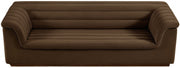 Cascade 94" Velvet Upholstered Fabric Upholstered Sofa in Brown - 192Brown-S
