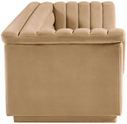 Cascade 94" Velvet Upholstered Fabric Upholstered Sofa in Camel - 192Camel-S