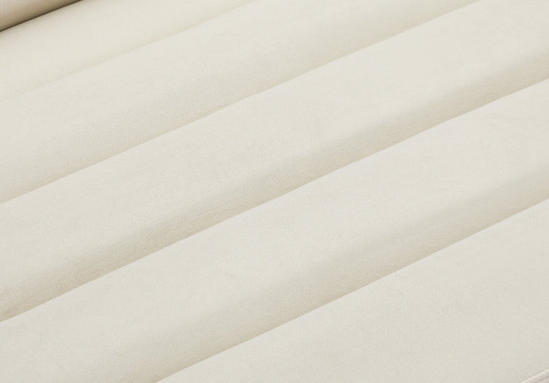 Cascade 94" Velvet Upholstered Fabric Upholstered Sofa in Cream - 192Cream-S