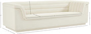 Cascade 94" Velvet Upholstered Fabric Upholstered Sofa in Cream - 192Cream-S
