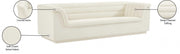 Cascade 94" Velvet Upholstered Fabric Upholstered Sofa in Cream - 192Cream-S