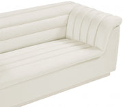 Cascade 94" Velvet Upholstered Fabric Upholstered Sofa in Cream - 192Cream-S