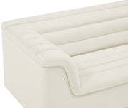 Cascade 94" Velvet Upholstered Fabric Upholstered Sofa in Cream - 192Cream-S