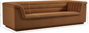 Cascade 94" Velvet Upholstered Fabric Upholstered Sofa in Saddle - 192Saddle-S