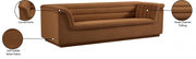 Cascade 94" Velvet Upholstered Fabric Upholstered Sofa in Saddle - 192Saddle-S