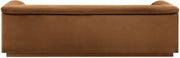 Cascade 94" Velvet Upholstered Fabric Upholstered Sofa in Saddle - 192Saddle-S
