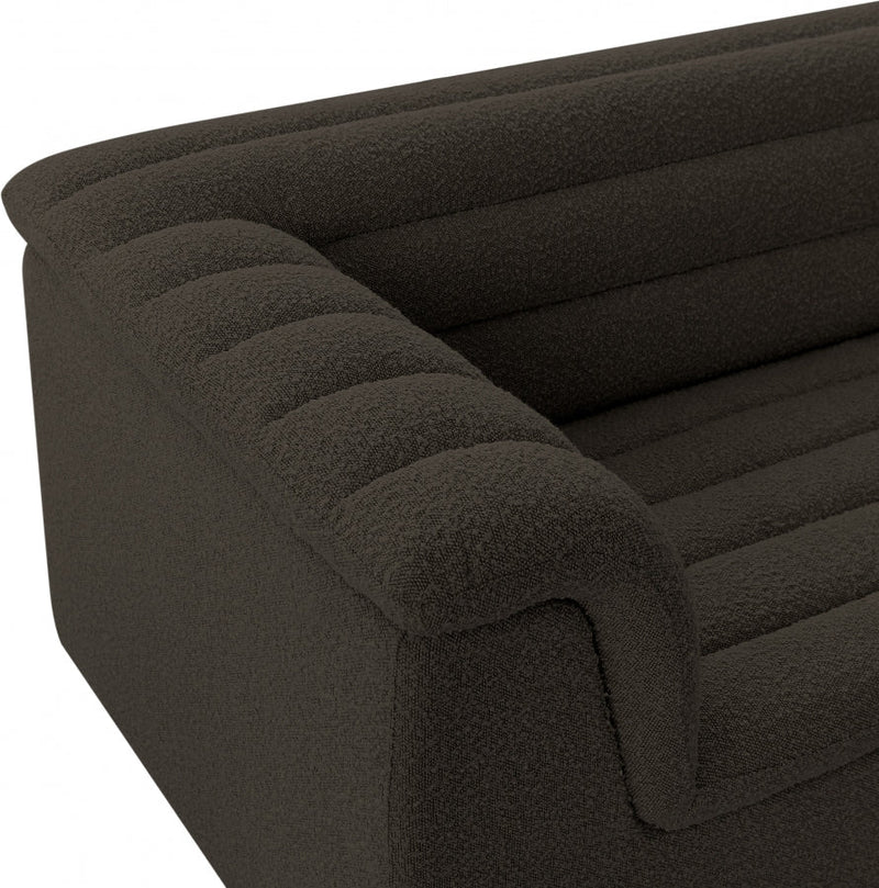 Cascade Boucle Fabric Upholstered Chair in Brown - 191Brown-C