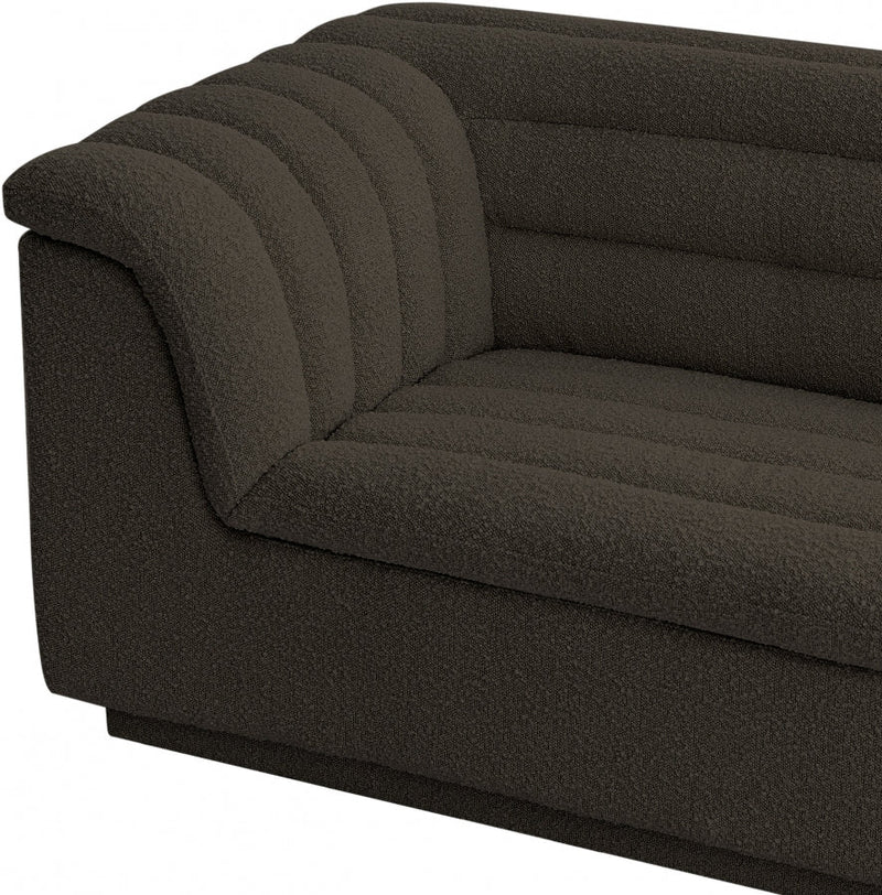 Cascade Boucle Fabric Upholstered Chair in Brown - 191Brown-C