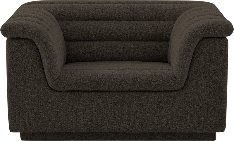 Cascade Boucle Fabric Upholstered Chair in Brown - 191Brown-C