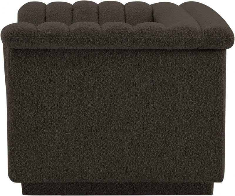 Cascade Boucle Fabric Upholstered Chair in Brown - 191Brown-C