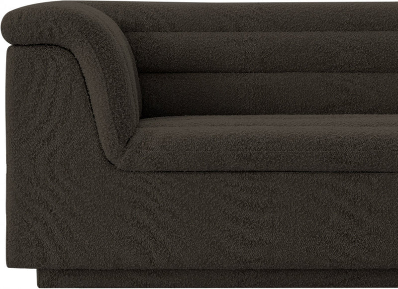 Cascade Boucle Fabric Upholstered Chair in Brown - 191Brown-C
