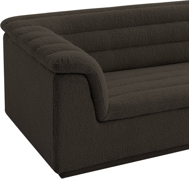 Cascade Boucle Fabric Upholstered Chair in Brown - 191Brown-C