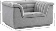 Cascade Boucle Fabric Upholstered Chair in Grey - 191Grey-C
