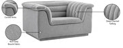 Cascade Boucle Fabric Upholstered Chair in Grey - 191Grey-C