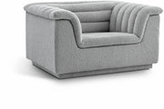 Cascade Boucle Fabric Upholstered Chair in Grey - 191Grey-C