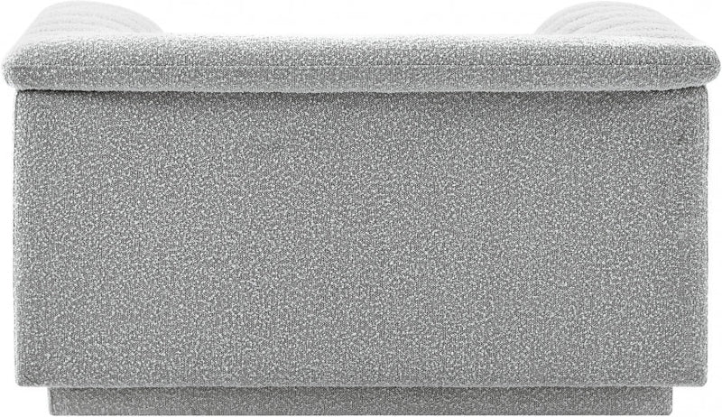 Cascade Boucle Fabric Upholstered Chair in Grey - 191Grey-C
