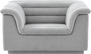 Cascade Boucle Fabric Upholstered Chair in Grey - 191Grey-C