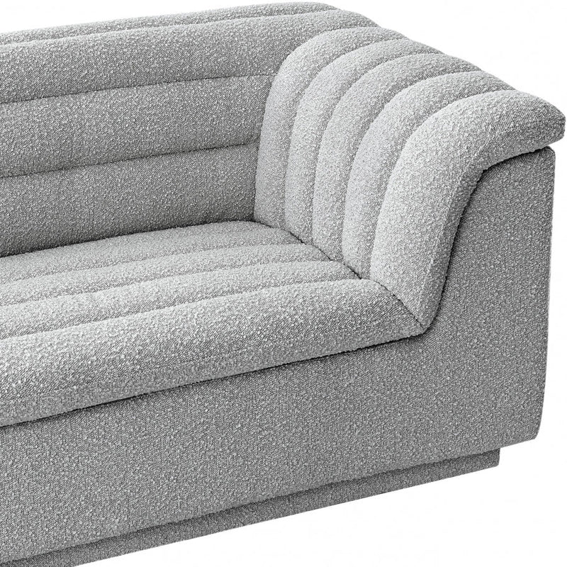 Cascade Boucle Fabric Upholstered Chair in Grey - 191Grey-C