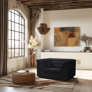 Cascade Velvet Upholstered Fabric Upholstered Chair in Black - 192Black-C